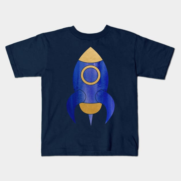 Rocket Art Kids T-Shirt by Wanda City